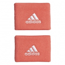 adidas Sweatband Wrist Small #22 coral red - 2 pieces